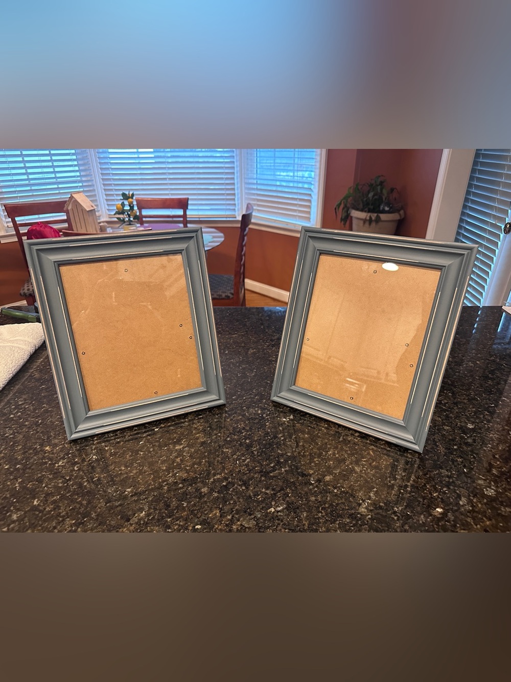 Classic Blue Wood Picture Frame - Set of 2